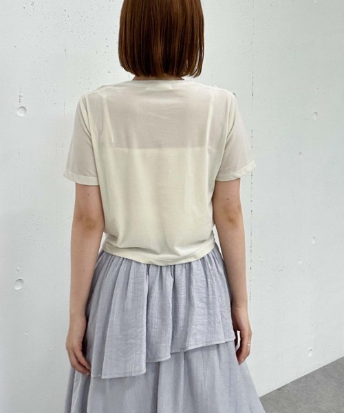 archives(アルシーヴ)の「ベロアドロストTEE(Tシャツ/カットソー・レディース・アイボリー/ネイビー/モカ・MEDIUM)」の15枚目の写真