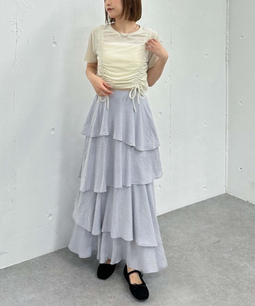 archives(アルシーヴ)の「ベロアドロストTEE(Tシャツ/カットソー・レディース・アイボリー/ネイビー/モカ・MEDIUM)」の16枚目の写真
