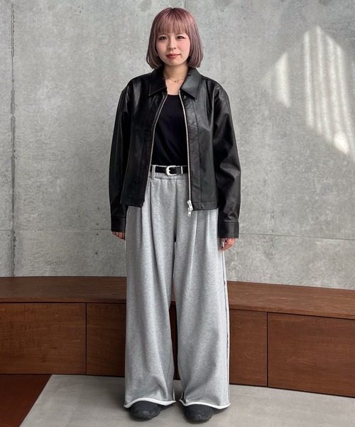 SINSS Seam line zip blouson ブラック セール】Seam line zip blouson / シームラインジップブルゾン