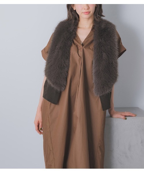 GALENA（ガレナ）の「【GALENA/ガレナ】パール釦ショートファーベスト（ベスト・レディース・ブルー/ピンク/ブラウン/ホワイト/グレー/ベージュ/ベージュ系その他/ホワイト系その他/キャメル/ブラック・FREE）」の22枚目の写真