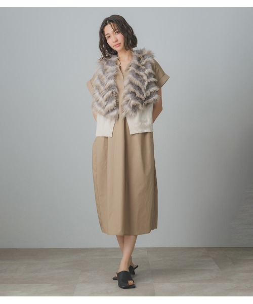 GALENA（ガレナ）の「【GALENA/ガレナ】パール釦ショートファーベスト（ベスト・レディース・ブルー/ピンク/ブラウン/ホワイト/グレー/ベージュ/ベージュ系その他/ホワイト系その他/キャメル/ブラック・FREE）」の18枚目の写真