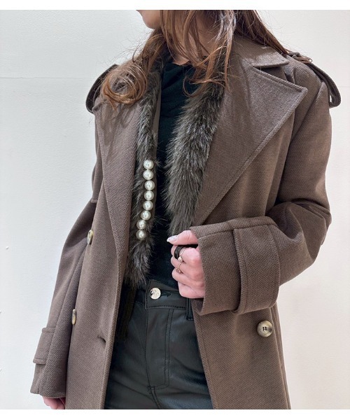 GALENA/ガレナ】パール釦ショートファーベスト（ベスト）｜GALENA