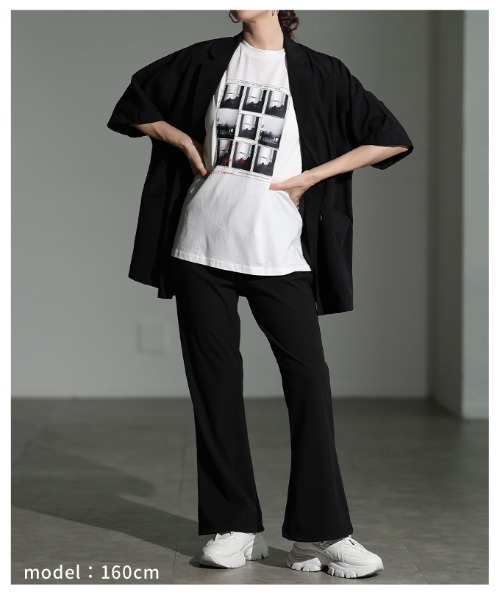 Sawa a la mode(サワアラモード)の「多機能グラフィックプリントTシャツ(Tシャツ/カットソー・レディース・オフホワイト/ブラウン・FREE)」の14枚目の写真