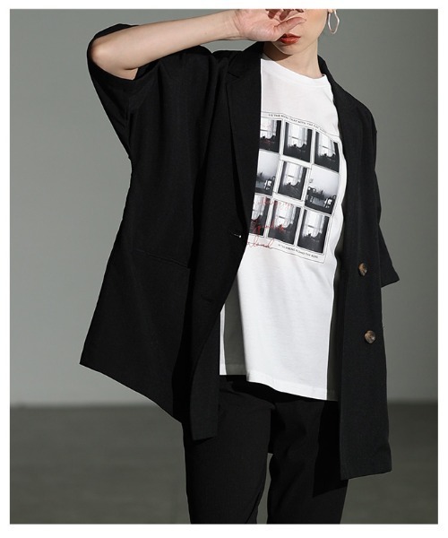Sawa a la mode(サワアラモード)の「多機能グラフィックプリントTシャツ(Tシャツ/カットソー・レディース・オフホワイト/ブラウン・FREE)」の20枚目の写真