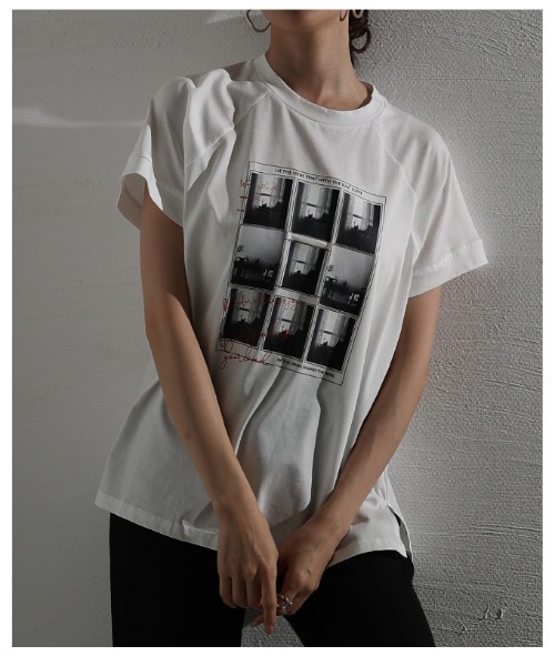 Sawa a la mode(サワアラモード)の「多機能グラフィックプリントTシャツ(Tシャツ/カットソー・レディース・オフホワイト/ブラウン・FREE)」の21枚目の写真