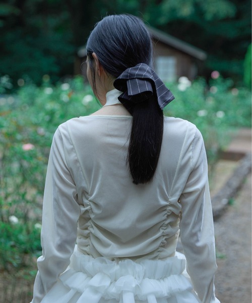 Carmelo(カーメロ)の「Drop pearl XL chouchou(シュシュ・レディース・ブラック・FREE)」の3枚目の写真