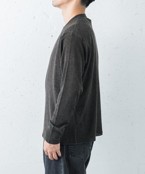 URBAN RESEARCH（アーバンリサーチ）の「new basic　LOA LONG-SLEEVE KNIT T-SHIRTS（Tシャツ/カットソー・メンズ・オフホワイト/カーキ/ブラック・LARGE/MEDIUM/X-LARGE）」の7枚目の写真