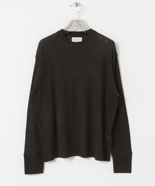 URBAN RESEARCH（アーバンリサーチ）の「new basic　LOA LONG-SLEEVE KNIT T-SHIRTS（Tシャツ/カットソー・メンズ・オフホワイト/カーキ/ブラック・LARGE/MEDIUM/X-LARGE）」の9枚目の写真