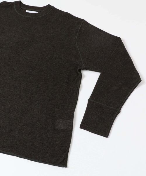 URBAN RESEARCH（アーバンリサーチ）の「new basic　LOA LONG-SLEEVE KNIT T-SHIRTS（Tシャツ/カットソー・メンズ・オフホワイト/カーキ/ブラック・LARGE/MEDIUM/X-LARGE）」の10枚目の写真