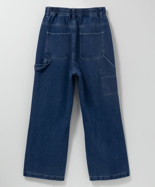 NAVY(ネイビー)の「nAvy 毎日はきたくなるデニム「マイデニ」 ワイドペインターパンツ(デニムパンツ・レディース・ブラック/アイボリー/ブルー系・L/M/S)」の3枚目の写真