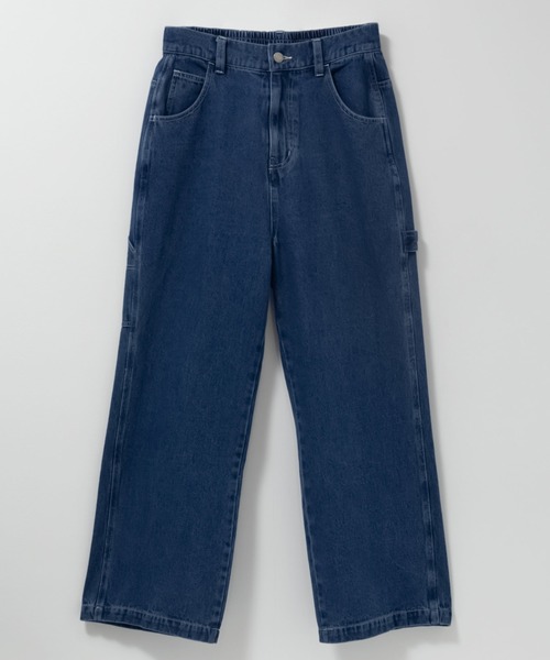 NAVY(ネイビー)の「nAvy 毎日はきたくなるデニム「マイデニ」 ワイドペインターパンツ(デニムパンツ・レディース・ブラック/アイボリー/ブルー系・L/M/S)」の12枚目の写真