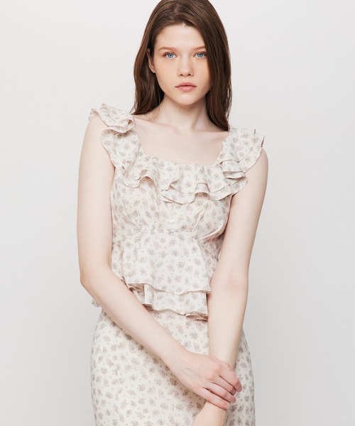 ME COUTURE（ミークチュール）の「Petit bouquet フリルブラウス（シャツ/ブラウス・レディース・アイボリー/ピンク・FREE）」の22枚目の写真