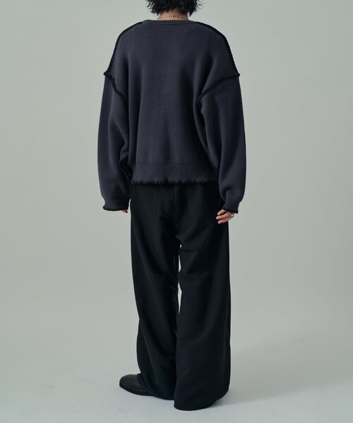 Lui's(ルイス)の「クラフトステッチクルーネックニット(ニット/セーター・メンズ・ホワイト/ブラック/グレー・FREE)」の22枚目の写真