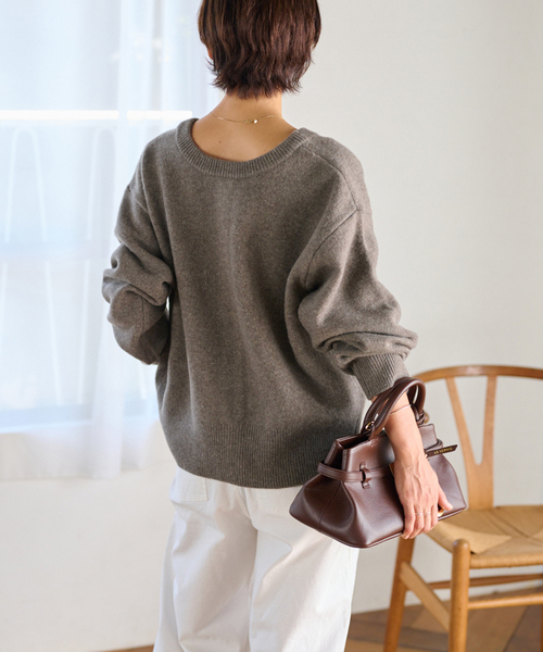 セール】ウールカシミヤ2WAYクルーネックカーディガン（カーディガン