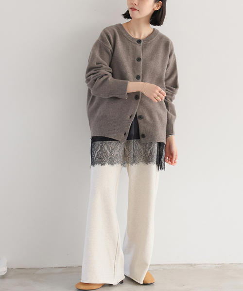 セール】ウールカシミヤ2WAYクルーネックカーディガン（カーディガン