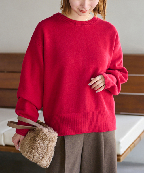 セール】ウールカシミヤ2WAYクルーネックカーディガン（カーディガン