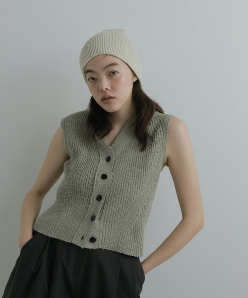 セール】Curlyarn Knit Vest（ベスト）｜anuke（アンヌーク）の