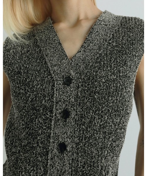 anuke（アンヌーク）の「Curlyarn Knit Vest（ベスト・レディース・マルチ/オートミール・FREE）」の5枚目の写真