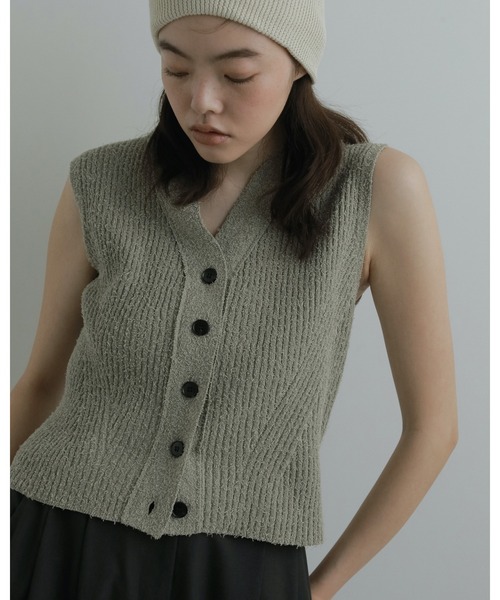 セール】Curlyarn Knit Vest（ベスト）｜anuke（アンヌーク）の