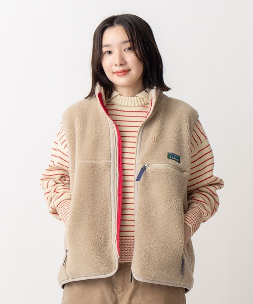 L.L.Bean(エルエルビーン)の「【JAPAN EDITION】トップシャム・ボア・フリース・ベスト(ベスト・レディース・ベージュ/ライトグレー・MEDIUM)」の12枚目の写真
