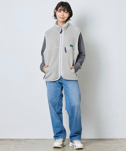 L.L.Bean(エルエルビーン)の「【JAPAN EDITION】トップシャム・ボア・フリース・ベスト(ベスト・レディース・ベージュ/ライトグレー・MEDIUM)」の8枚目の写真