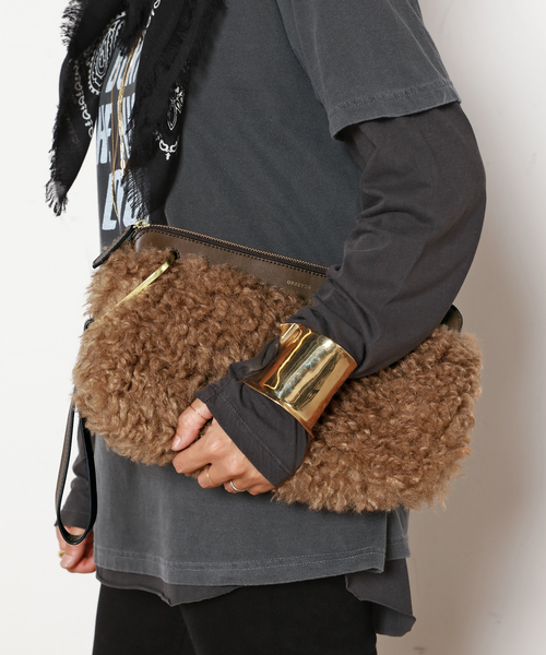 ORSETTO（オルセット）の「【ORSETTO/オルセット】Boa Clutch Bag（クラッチバッグ・レディース・キャメル・FREE）」の11枚目の写真