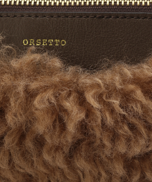 ORSETTO（オルセット）の「【ORSETTO/オルセット】Boa Clutch Bag（クラッチバッグ・レディース・キャメル・FREE）」の4枚目の写真