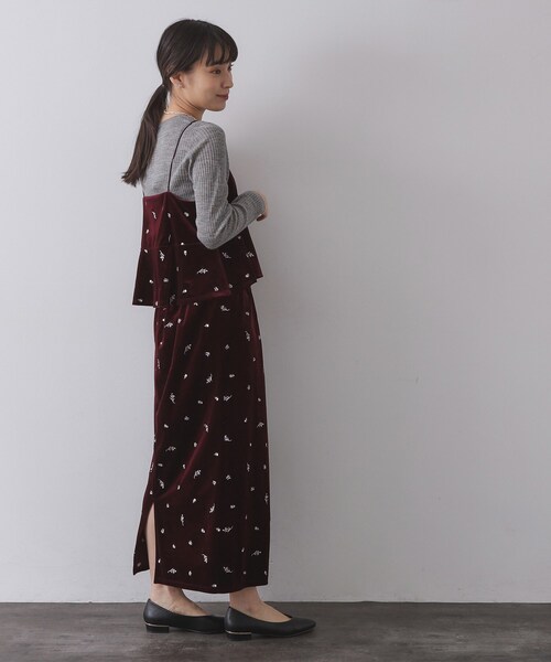 セール】ベロアナロースカート/セットアップ対応可【洗濯機OK