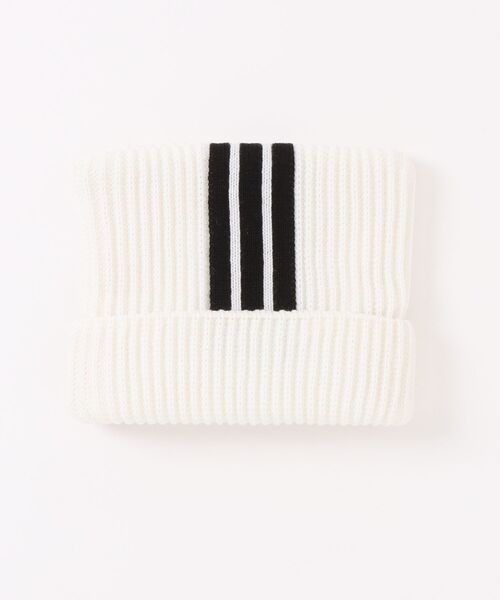 adidas（アディダス）の「adidas/アディダス ADU CAT WATCH ACRYLIC キッズ ビーニー ニット帽 K253011606（ニットキャップ/ビーニー・キッズ・ホワイト/ブラック・FREE）」の3枚目の写真