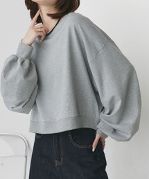 ショート丈 スウェット プルオーバー
