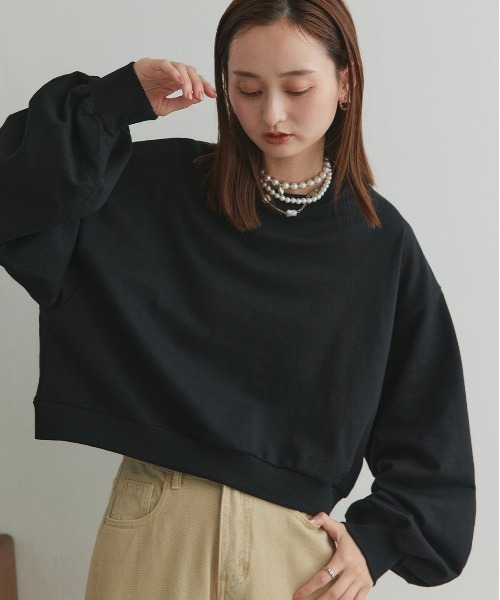 セール】ショート丈 スウェット プルオーバー（スウェット）｜ad thie