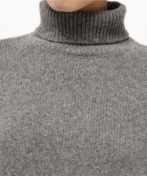 Sheta（シータ）の「ローゲージタートルPO（ニット/セーター・レディース・オフホワイト/グレー・FREE）」の6枚目の写真