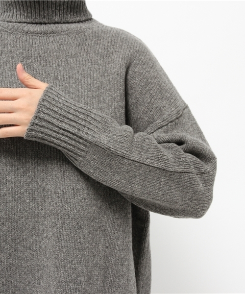 Sheta（シータ）の「ローゲージタートルPO（ニット/セーター・レディース・オフホワイト/グレー・FREE）」の7枚目の写真