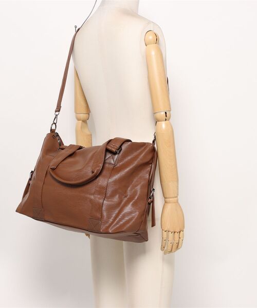 Burner(バーナー)の「【OKUOKU 0909】2WAY トート&ショルダーバッグ oku-bag-12-35【RBTS】(ショルダーバッグ・レディース・ブラウン/ブラック・FREE)」の6枚目の写真