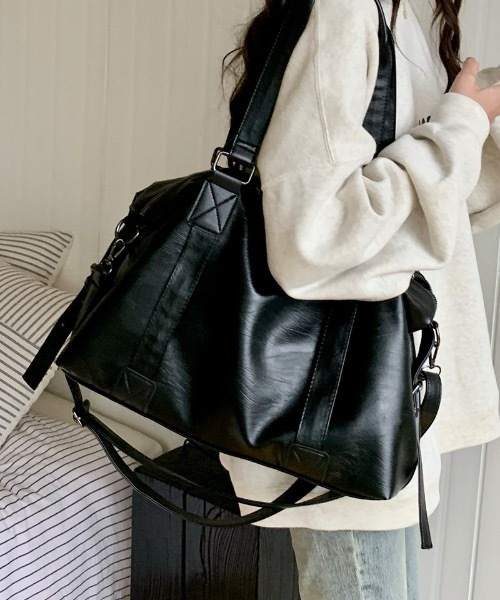 Burner(バーナー)の「【OKUOKU 0909】2WAY トート&ショルダーバッグ oku-bag-12-35【RBTS】(ショルダーバッグ・レディース・ブラウン/ブラック・FREE)」の2枚目の写真