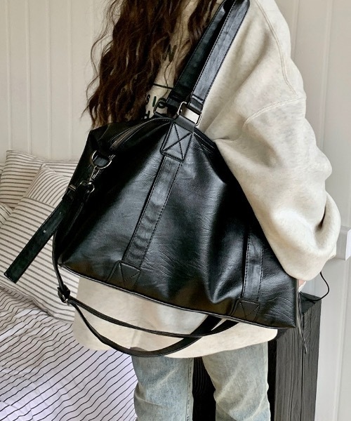 Burner(バーナー)の「【OKUOKU 0909】2WAY トート&ショルダーバッグ oku-bag-12-35【RBTS】(ショルダーバッグ・レディース・ブラウン/ブラック・FREE)」の7枚目の写真