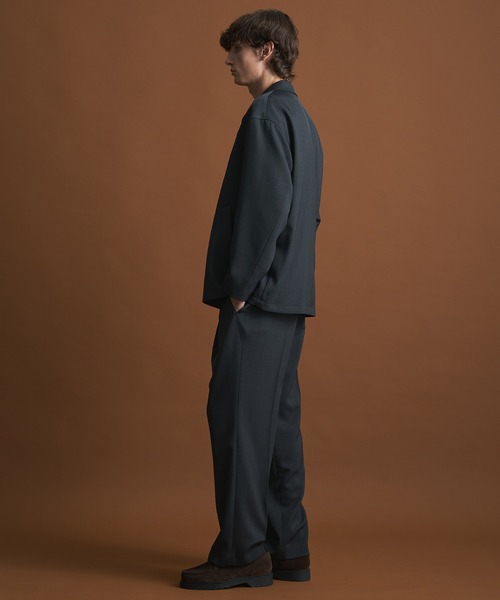 PUBLIC TOKYO（パブリックトウキョウ）の「〈セットアップ対応〉AQUA WOOLカルゼタックスラックス /ストレートパンツ/ストレートスラックス/オフィスカジュアル/ビジネス/通勤（スラックス・メンズ・ダークベージュ/ダークブラウン/ダークネイビー/ヘザーチャコール・1/2/3）」の20枚目の写真