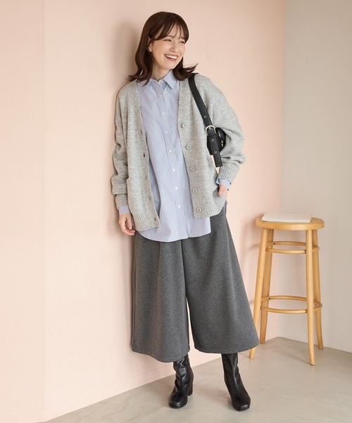 Honeys（ハニーズ）の「Ｖネックカーディガン（カーディガン/ボレロ・レディース・オートミール/ブルー系/杢グレー/ヘザーチャコール/ブラウン系・L/LL/M/S）」の20枚目の写真