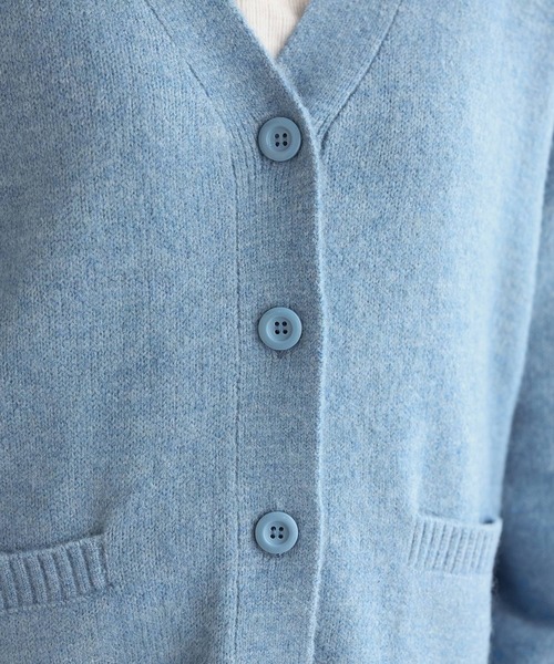 Honeys（ハニーズ）の「Ｖネックカーディガン（カーディガン/ボレロ・レディース・オートミール/ブルー系/杢グレー/ヘザーチャコール/ブラウン系・L/LL/M/S）」の8枚目の写真