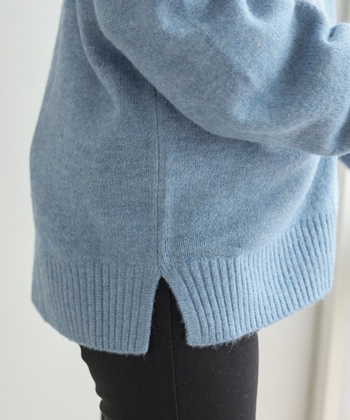 Honeys（ハニーズ）の「Ｖネックカーディガン（カーディガン/ボレロ・レディース・オートミール/ブルー系/杢グレー/ヘザーチャコール/ブラウン系・L/LL/M/S）」の11枚目の写真