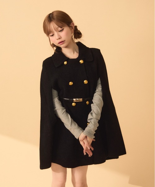 TITTY&CO.（ティティーアンドコー）の「クラシカルケープコート（その他アウター・レディース・ブラック/ブラック系その他・FREE）」の7枚目の写真