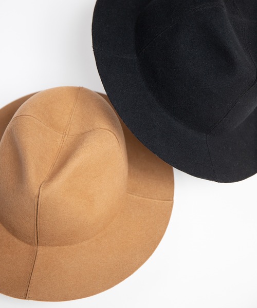 RACAL(ラカル)の「Cutting 4Panel Packable Fedora Hat / カッティング4パネルパッカブル帽体ハット(ハット・メンズ・ブラック/ベージュ・LARGE/MEDIUM)」の3枚目の写真