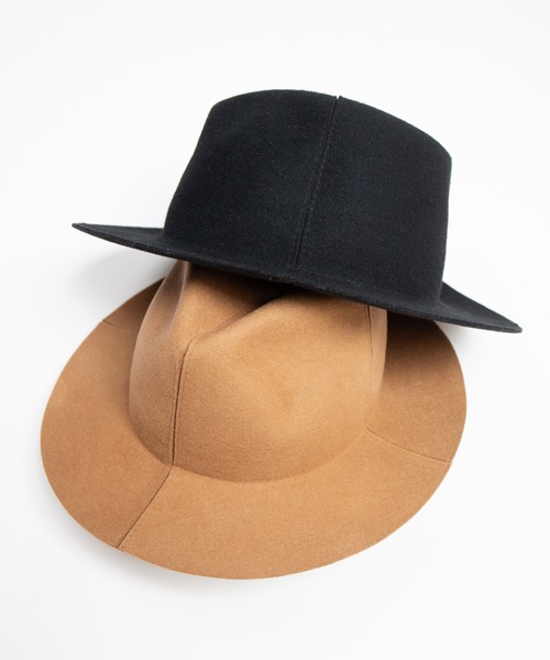 RACAL(ラカル)の「Cutting 4Panel Packable Fedora Hat / カッティング4パネルパッカブル帽体ハット(ハット・メンズ・ブラック/ベージュ・LARGE/MEDIUM)」の5枚目の写真