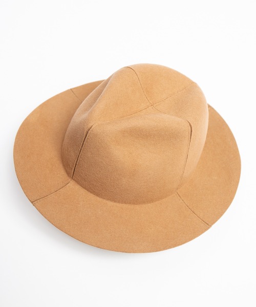 RACAL(ラカル)の「Cutting 4Panel Packable Fedora Hat / カッティング4パネルパッカブル帽体ハット(ハット・メンズ・ブラック/ベージュ・LARGE/MEDIUM)」の9枚目の写真