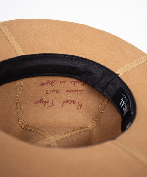 RACAL(ラカル)の「Cutting 4Panel Packable Fedora Hat / カッティング4パネルパッカブル帽体ハット(ハット・メンズ・ブラック/ベージュ・LARGE/MEDIUM)」の10枚目の写真