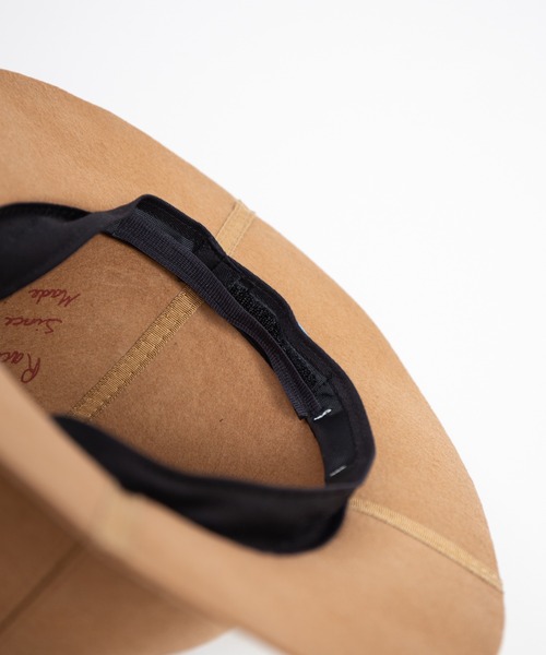 RACAL(ラカル)の「Cutting 4Panel Packable Fedora Hat / カッティング4パネルパッカブル帽体ハット(ハット・メンズ・ブラック/ベージュ・LARGE/MEDIUM)」の12枚目の写真