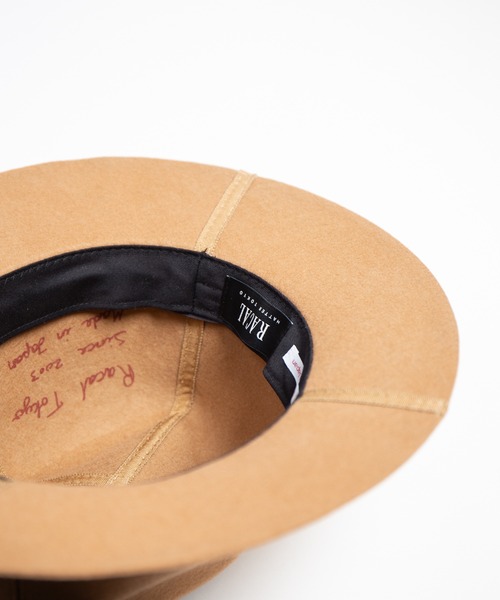 RACAL(ラカル)の「Cutting 4Panel Packable Fedora Hat / カッティング4パネルパッカブル帽体ハット(ハット・メンズ・ブラック/ベージュ・LARGE/MEDIUM)」の14枚目の写真