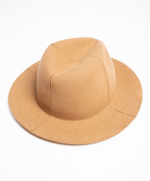 RACAL(ラカル)の「Cutting 4Panel Packable Fedora Hat / カッティング4パネルパッカブル帽体ハット(ハット・メンズ・ブラック/ベージュ・LARGE/MEDIUM)」の16枚目の写真