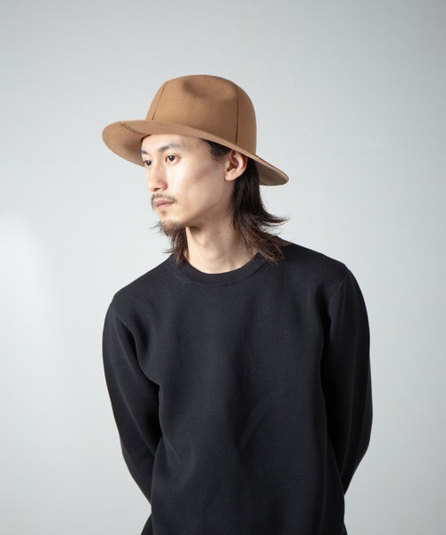 RACAL(ラカル)の「Cutting 4Panel Packable Fedora Hat / カッティング4パネルパッカブル帽体ハット(ハット・メンズ・ブラック/ベージュ・LARGE/MEDIUM)」の20枚目の写真