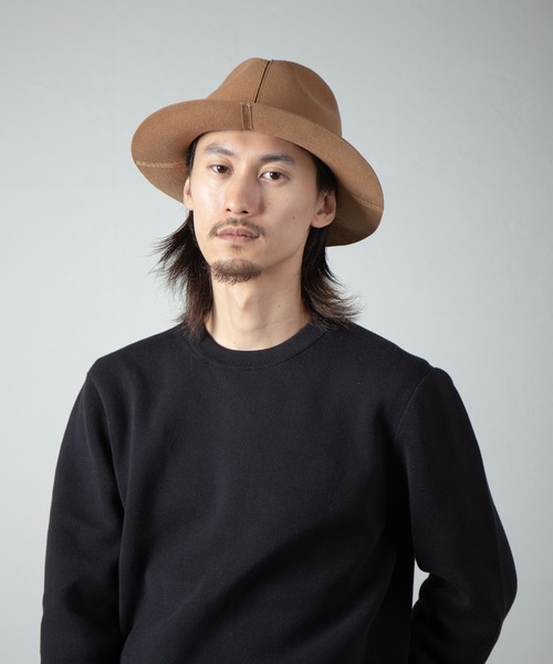 RACAL(ラカル)の「Cutting 4Panel Packable Fedora Hat / カッティング4パネルパッカブル帽体ハット(ハット・メンズ・ブラック/ベージュ・LARGE/MEDIUM)」の21枚目の写真